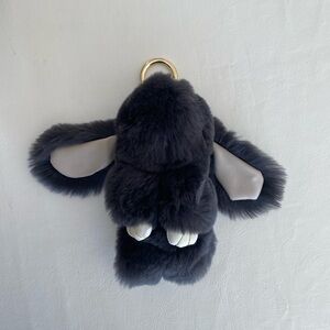 Plush Bunny Keychain - Gray